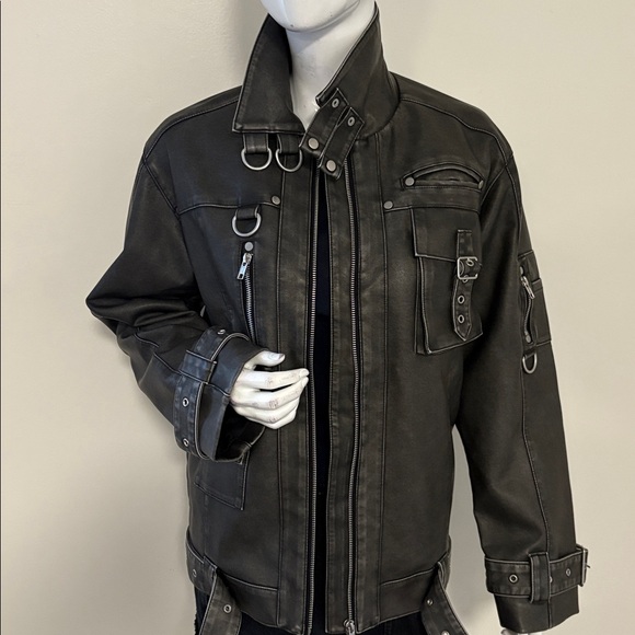 The Ragged Priest Ace Women's Black Faux Leather Moto Jacket - Picture 2 of 8